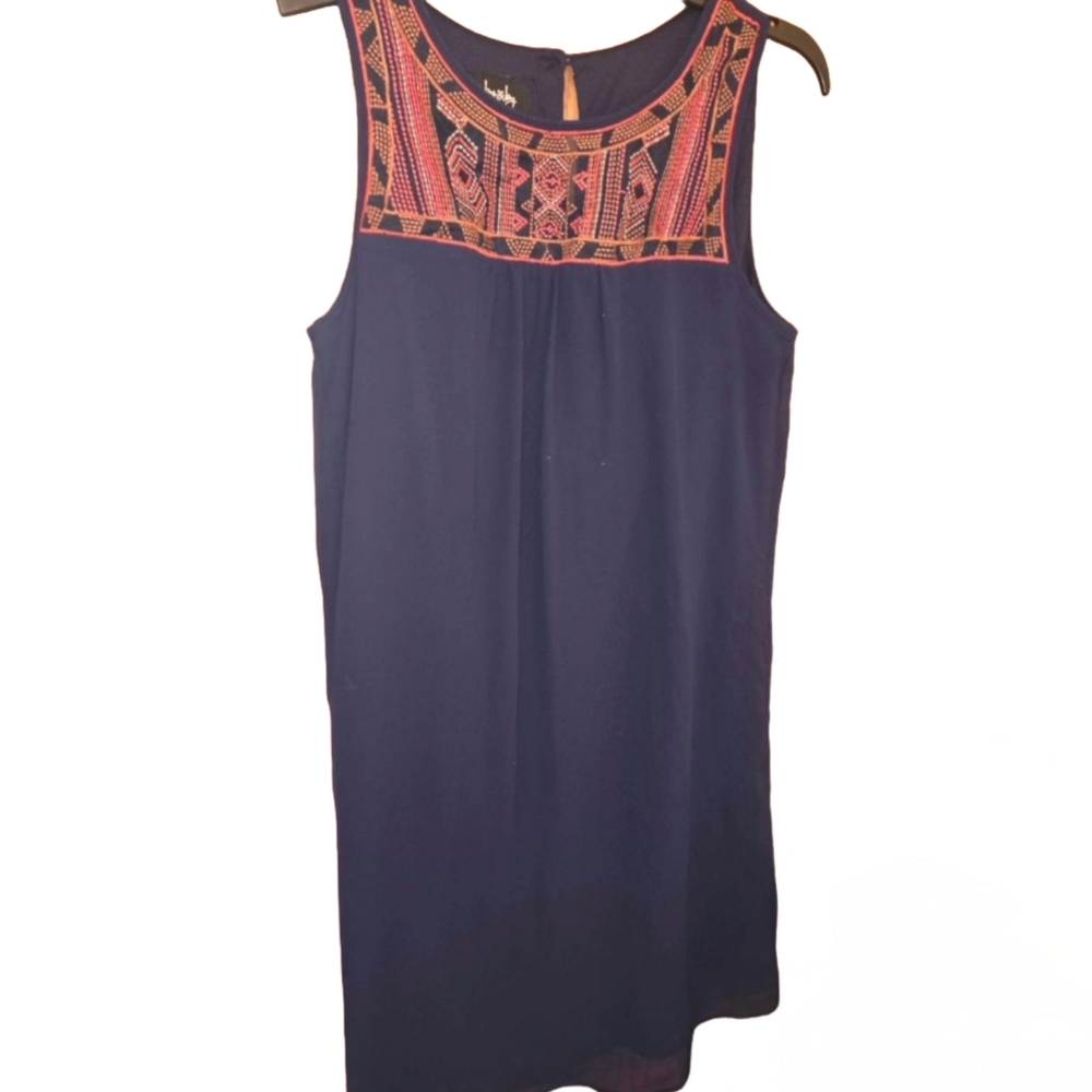 Navy blue knee-length dress size medium (M), by&by